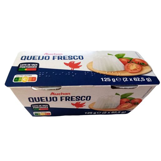 AUCHAN Queijo Fresco Natural 2 x 62,5 g