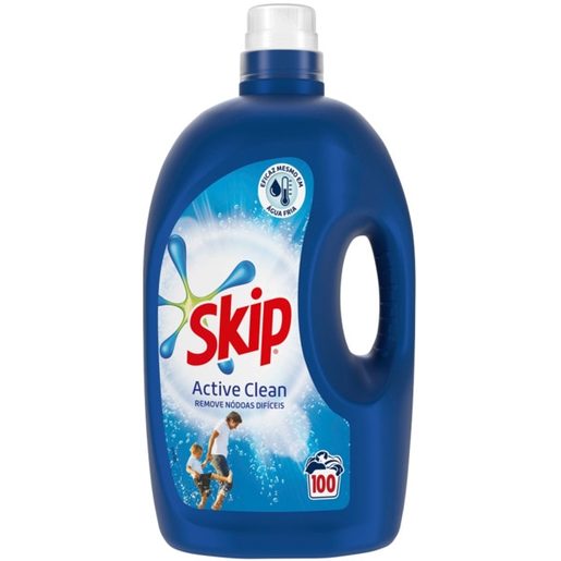 SKIP Detergente Líquido Para Máquina da Roupa Active Clean 100 Lv