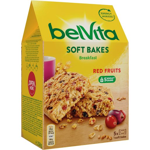 BELVITA Bolachas Soft Bakes Frutos Silvestres  250 g
