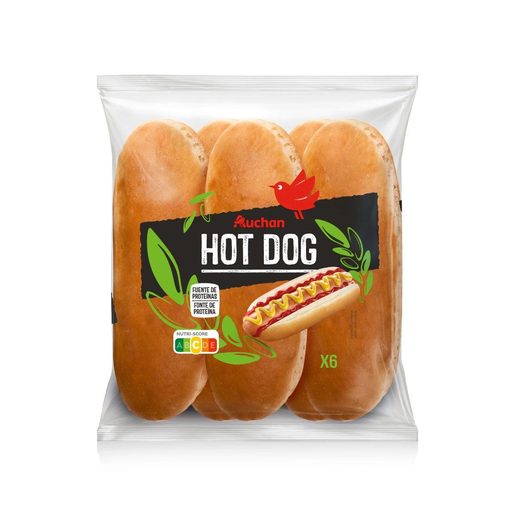 AUCHAN Pão Hot-Dog 6 un AUCHAN Pão Hot-Dog 6 un