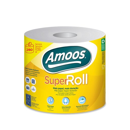 AMOOS Rolo Cozinha Multiusos 2 Folhas Super Roll 1 un
