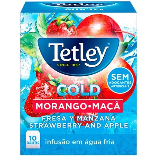 TETLEY Infusão Cold Morango Maçã 10 un