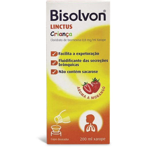 BISOLVON Linctus Criança 0,8 mg/ml Xarope 200 ml