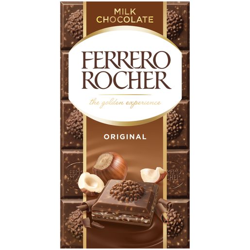 FERRERO ROCHER Tablete de Chocolate 90 g