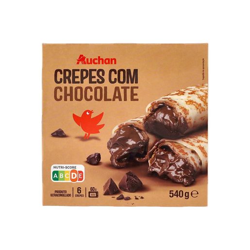 AUCHAN Crepes com Chocolate Belga 6 un
