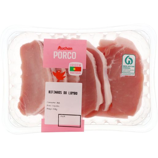 AUCHAN Bifinhos do Lombo Porco (1 un = 475 g aprox) AUCHAN Bifinhos do Lombo Porco (1 un = 475 g aprox)
