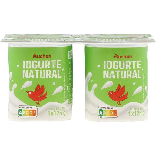 AUCHAN Iogurte Natural 4x125 g