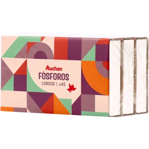 AUCHAN Fósforos Longos para Lareira 3 un