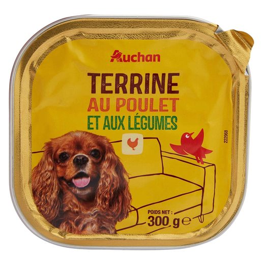 AUCHAN Comida Húmida para Cão Terrina Frango Legumes 300 g AUCHAN Comida Húmida para Cão Terrina Frango Legumes 300 g