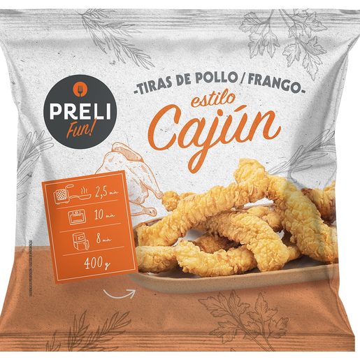 PRELI Tiras de Frango Estilo Cajun 400 g