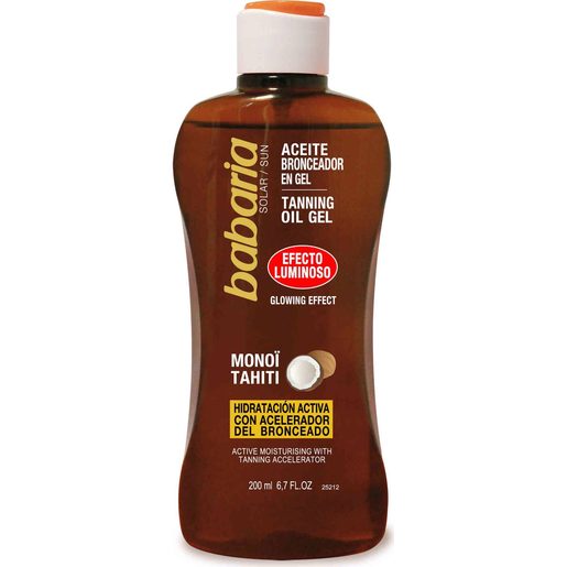 BABARIA Óleo Bronzeador Solar Luminoso 200 ml