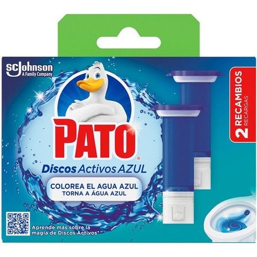 PATO Discos Sanitários Activos Recarga Água Azul 12 un