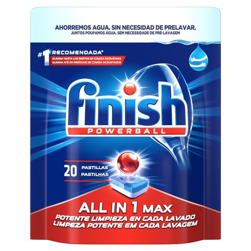 FINISH Detergente Pastilhas Máquina Loiça Tudo Em 1 20 Un