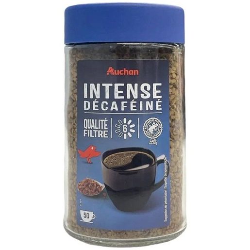 AUCHAN Café Liofilizado Intenso Descafeinado (Intensidade 6) 100 g